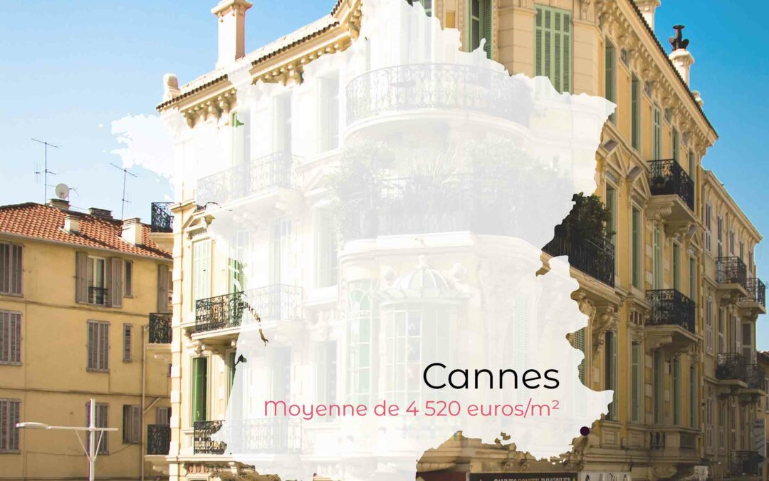 Prix de l'immobilier Cannes à 4 520 euros du m²