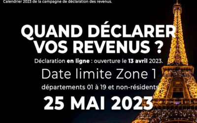 Le calendrier des dates pour la déclaration des revenus 2023 sur les revenus 2022