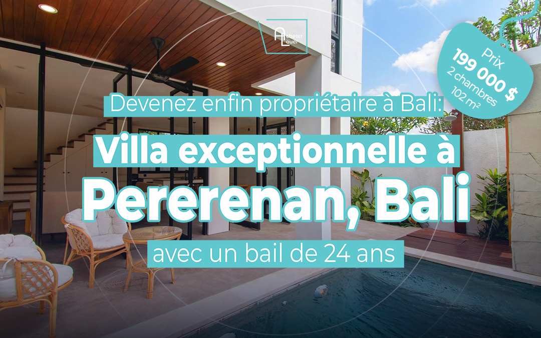 Villa 2 Chambres | PERERENAN| Propriété avec bail