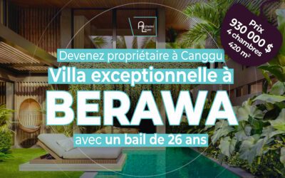 Villa 4 Chambres | CANGGU BERAWA | Propriété avec bail